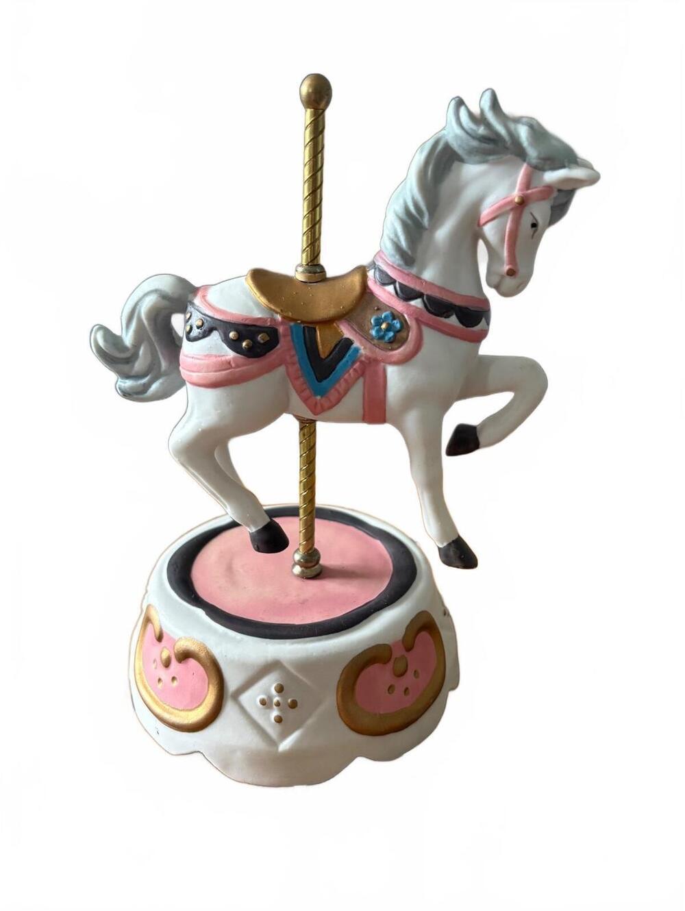 Vintage 1991 Carousel Horse Figurine Music Box
